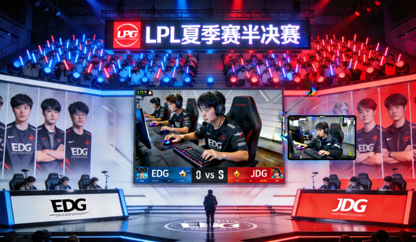 LPL夏季赛半决赛EDG对阵JDG的高清直播画面